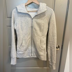 Lululemon Scuba Full-Zip Hoodie in Heathered Core Ultra Light Grey